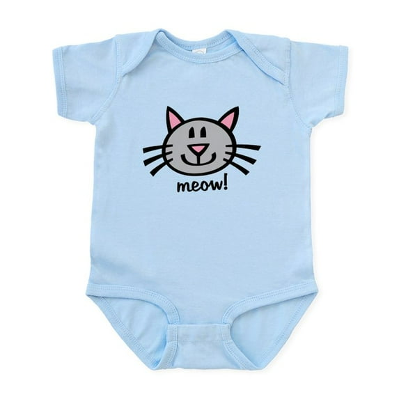 CafePress - Lil Grey Cat Infant Bodysuit - Baby Light Bodysuit, Size Newborn - 24 Months