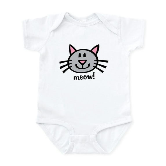 CafePress - Lil Grey Cat Infant Bodysuit - Baby Light Bodysuit, Size Newborn - 24 Months