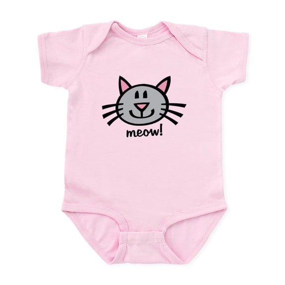 CafePress - Lil Grey Cat Infant Bodysuit - Baby Light Bodysuit, Size Newborn - 24 Months