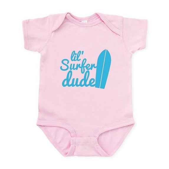 CafePress - Lil (Little) Surfer Dude! With Surfboard Body Suit - Baby Light Bodysuit, Size Newborn - 24 Months