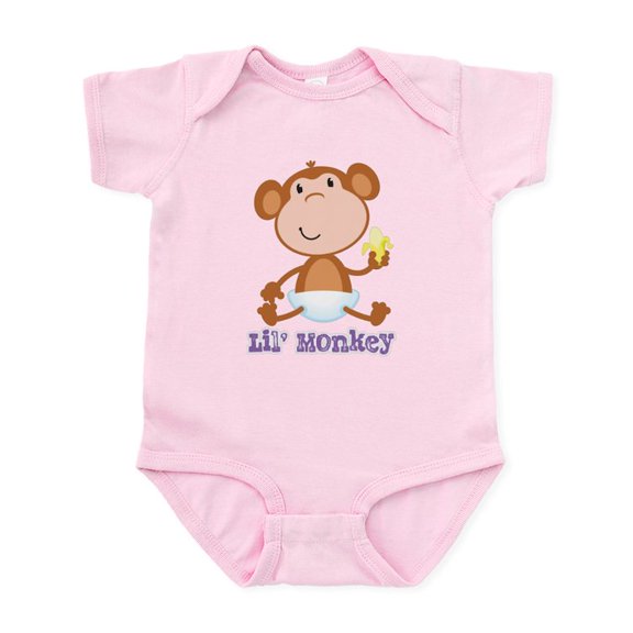 CafePress - Lil' Monkey Smile Infant Bodysuit - Baby Light Bodysuit, Size Newborn - 24 Months