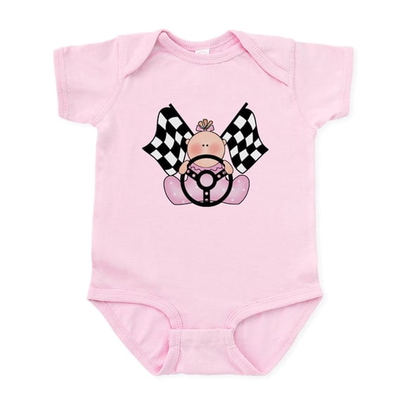 CafePress - Lil Race Winner Baby Girl Infant Bodysuit - Baby Light Bodysuit, Size Newborn - 24 Months