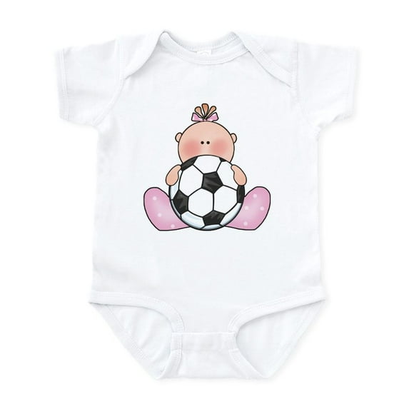 CafePress - Lil Soccer Baby Girl Infant Bodysuit - Baby Light Bodysuit, Size Newborn - 24 Months