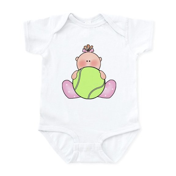 CafePress - Lil Tennis Baby Girl Infant Bodysuit - Baby Light Bodysuit, Size Newborn - 24 Months
