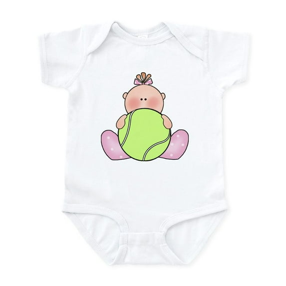 CafePress - Lil Tennis Baby Girl Infant Bodysuit - Baby Light Bodysuit, Size Newborn - 24 Months