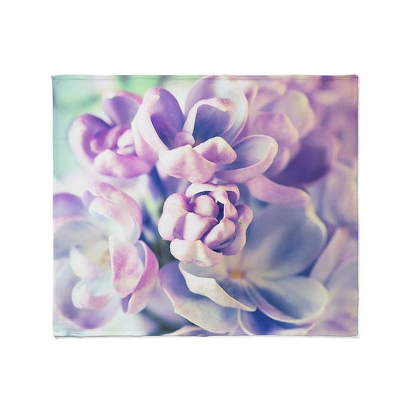 CafePress - Lilac Flowers Throw Blanket - Soft Fleece Throw Blanket, 50"x60" for All Ages