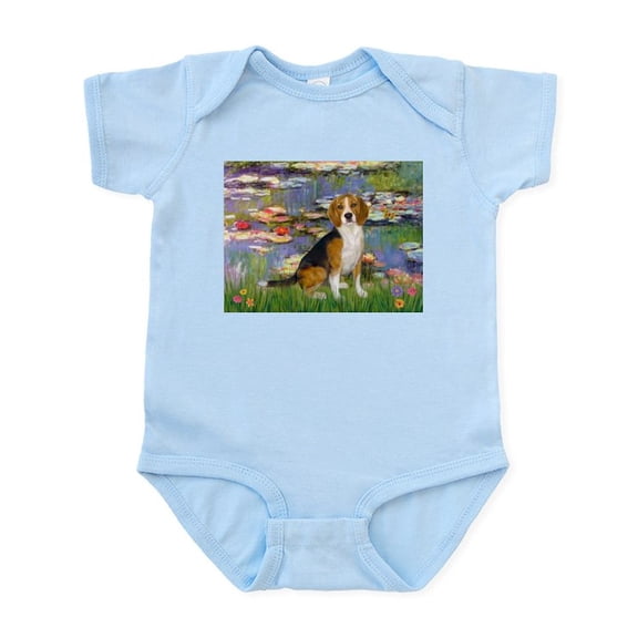 CafePress - Lilies (#2) Beagle #7 Infant Bodysuit - Baby Light Bodysuit, Size Newborn - 24 Months