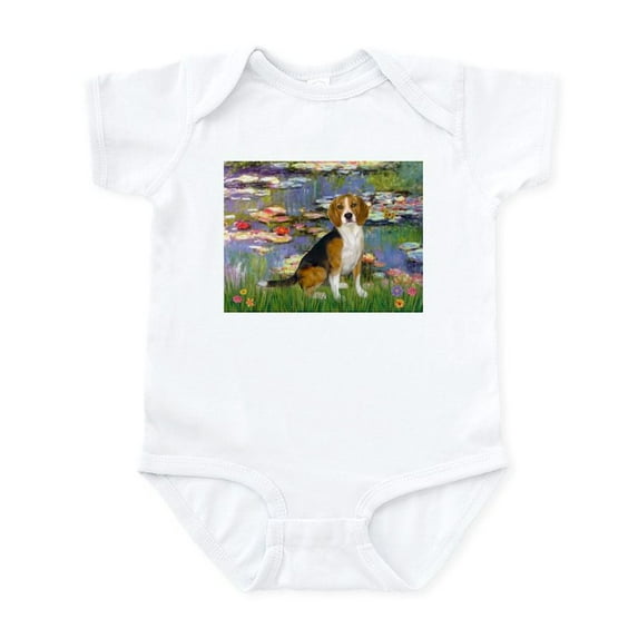CafePress - Lilies (#2) Beagle #7 Infant Bodysuit - Baby Light Bodysuit, Size Newborn - 24 Months