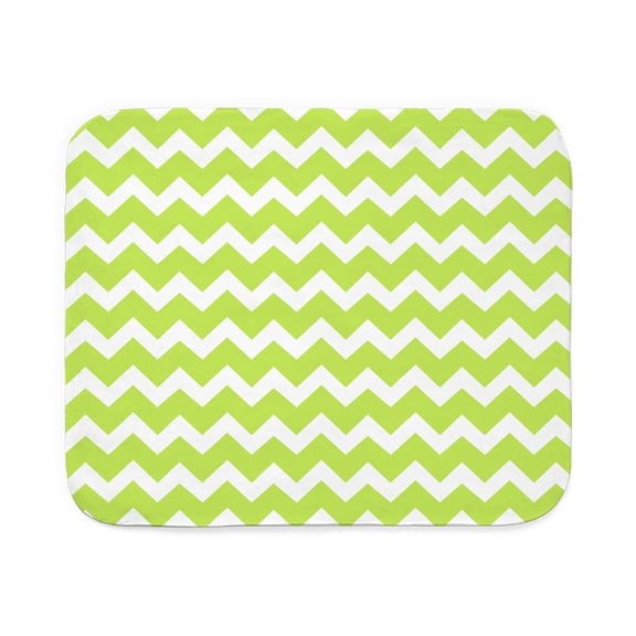 CafePress - Lime White Chevron Pattern Sherpa Fleece Throw Bla - Sherpa Fleece Throw Blanket 60" x 50"