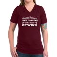 thumbnail image 1 of CafePress - Line Dancing And Wine T Shirt - Women's V-Neck Dark T-Shirt, 1 of 1