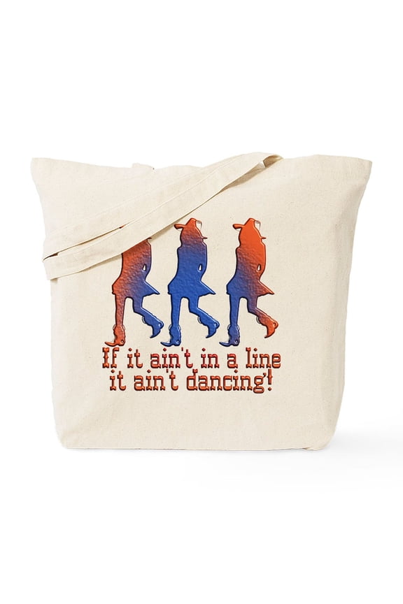 - Line Dancing Tote Bag - Unisex Canvas Tote Bag, Beige, 1-Piece