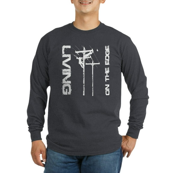 CafePress - Lineman Long Sleeve T Shirt - Long Sleeve Dark T-Shirt