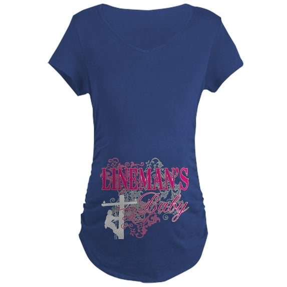 CafePress - Lineman's Baby Maternity Dark T Shirt - Maternity Dark T-Shirt