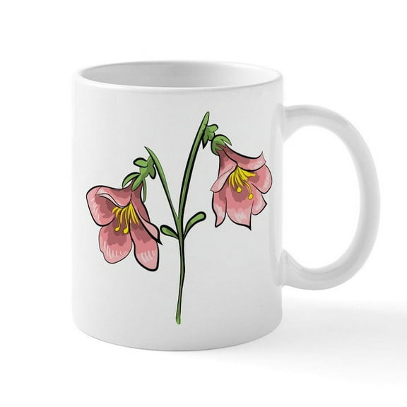 CafePress - Linnea Flower Mugs - 11 oz Ceramic Mug - Novelty Coffee Tea Cup