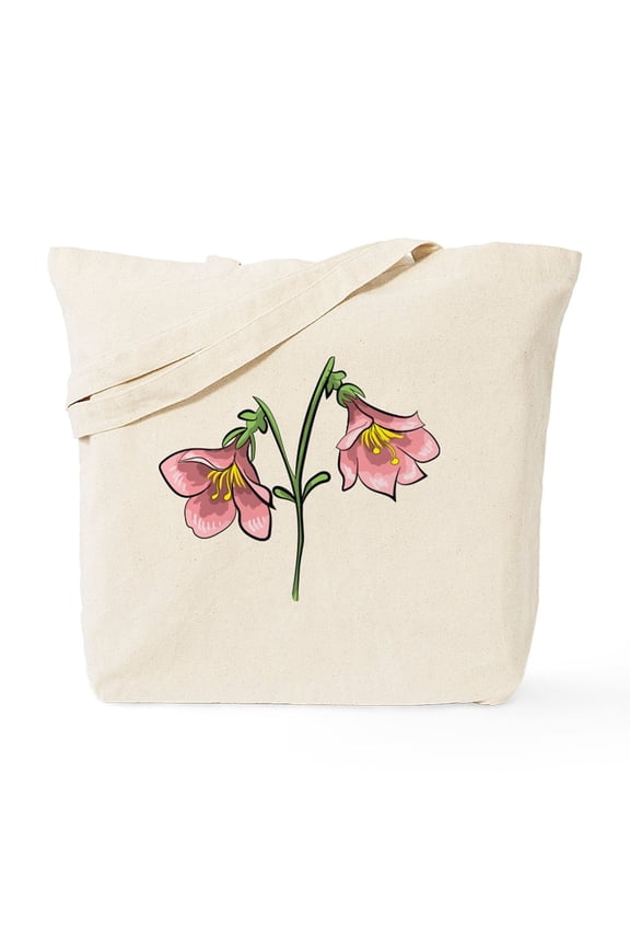 - Linnea Flower Tote Bag - Unisex Canvas Tote Bag, Beige, 1-Piece