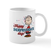 CafePress - كوب عيد استقلال لينوس السعيد - 11 أونصة من السيراميك - كأس شاي القهوة الجدة