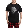 thumbnail image 1 of CafePress - Lion (Black And White) Pajamas - Men's Dark Loose Fit Cotton Pajama Set, 1 of 7