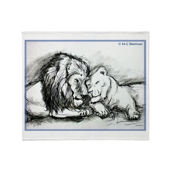 CafePress - Lion, Couple, Stunning, Throw Blanket - Soft Fleece Throw Blanket, 50"x60" for All Ages