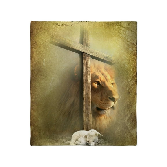 CafePress - Lion Of Judah, Lamb Of God Throw Blanket - Soft Fleece Throw Blanket, 50"x60" for All Ages