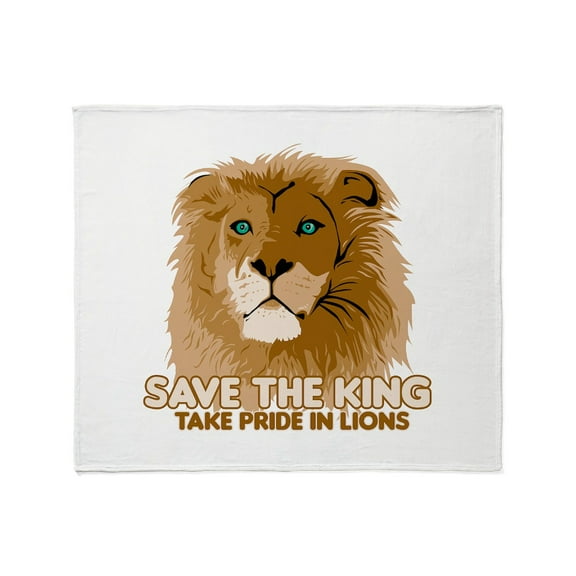 CafePress - Lion Save The King Throw Blanket - Soft Fleece Throw Blanket, 50"x60" for All Ages