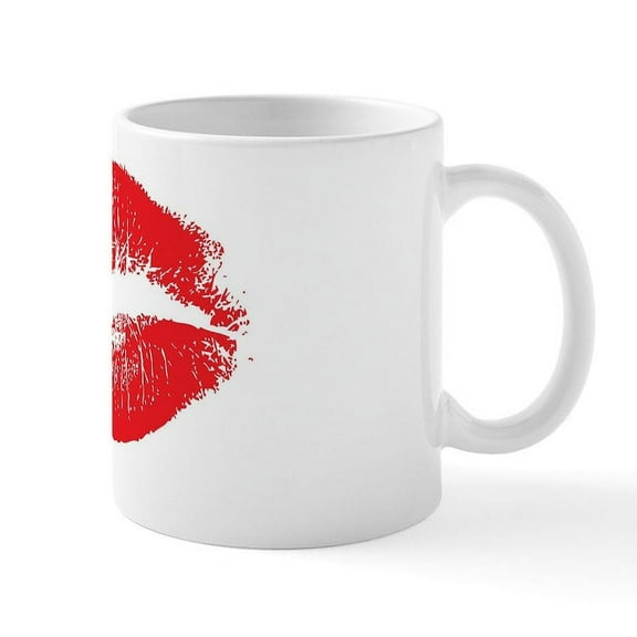 CafePress - Lips Mug - 11 oz Ceramic Mug - Novelty Coffee Tea Cup