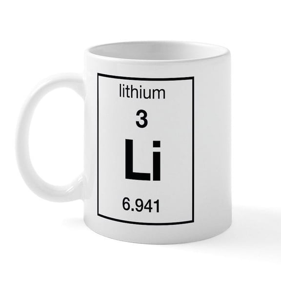 CafePress - Lithium Mug - 11 oz Ceramic Mug - Novelty Coffee Tea Cup