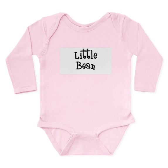 CafePress - Little Bean Black Body Suit - Long Sleeve Cotton Baby Bodysuit