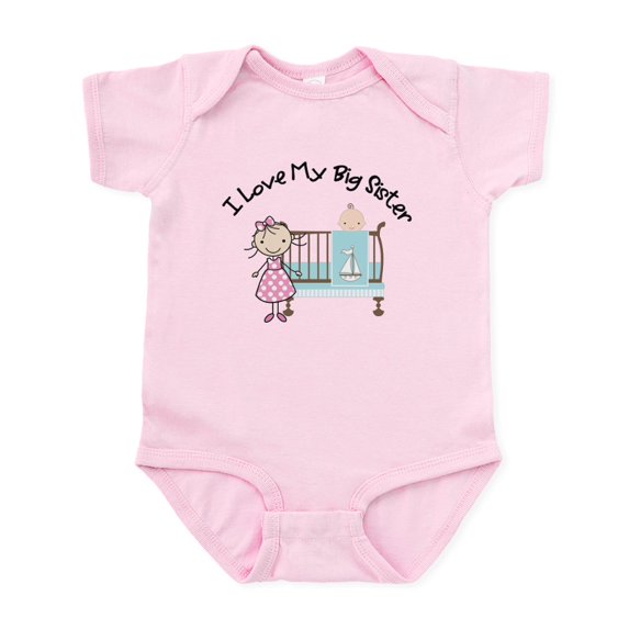 CafePress - Little Brother Big Sister Matching Shirts Infant B - Baby Light Bodysuit, Size Newborn - 24 Months