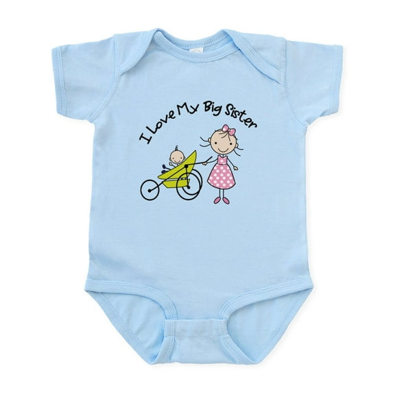 CafePress - Little Brother Big Sister Matching Shirts Infant B - Baby Light Bodysuit, Size Newborn - 24 Months