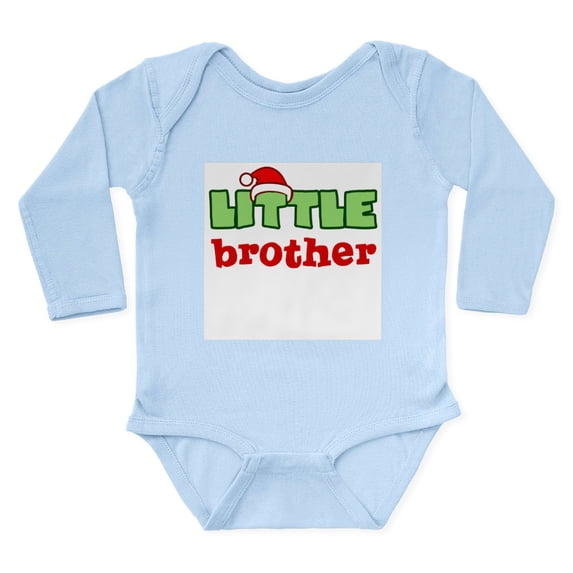 CafePress - Little Brother Christmas Body Suit - Long Sleeve Cotton Baby Bodysuit