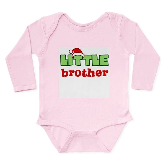 CafePress - Little Brother Christmas Body Suit - Long Sleeve Cotton Baby Bodysuit
