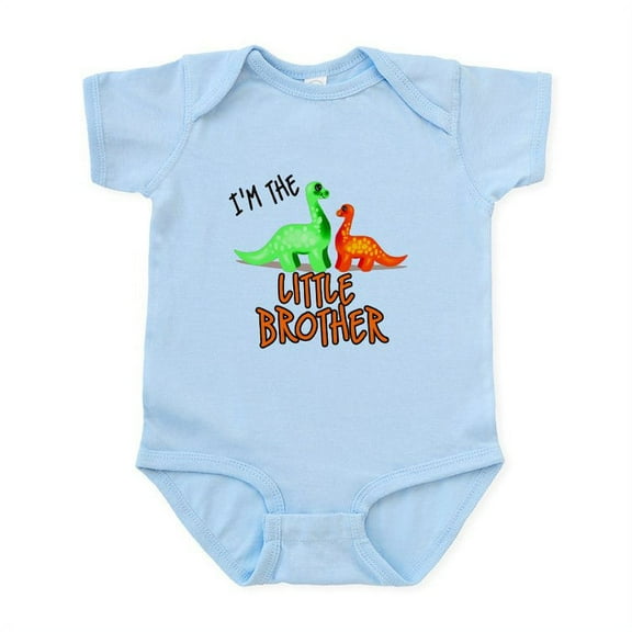 CafePress - Little Brother Dinosaur Infant Bodysuit - Baby Light Bodysuit, Size Newborn - 24 Months