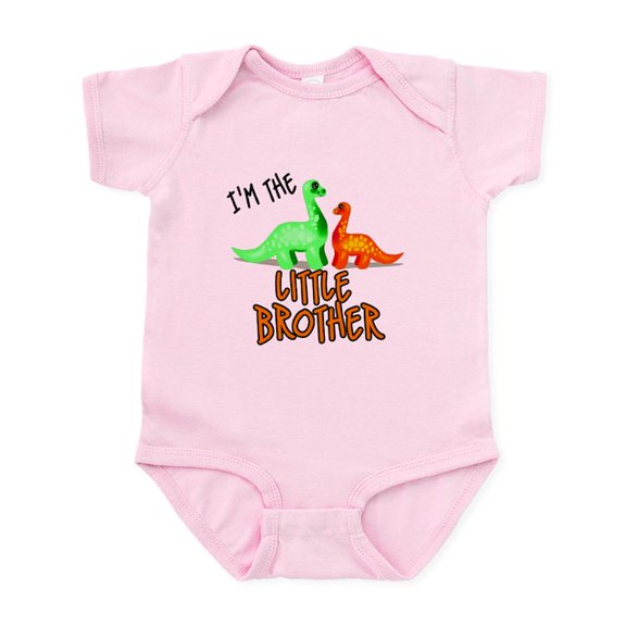 CafePress - Little Brother Dinosaur Infant Bodysuit - Baby Light Bodysuit, Size Newborn - 24 Months