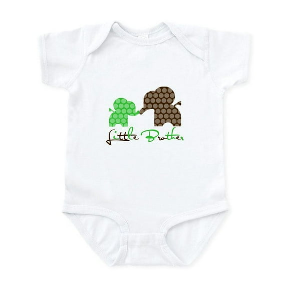 CafePress - Little Brother Elephant Infant Bodysuit - Baby Light Bodysuit, Size Newborn - 24 Months