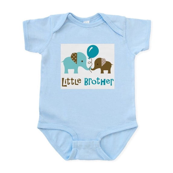 CafePress - Little Brother Mod Elephant Body Suit - Baby Light Bodysuit, Size Newborn - 24 Months