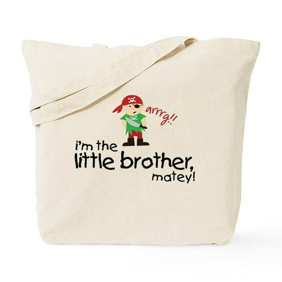 CafePress - Little Brother Shirt Pirate Tote Bag - Unisex Canvas Tote Bag, Beige, 1-Piece