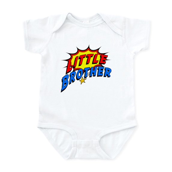 CafePress - Little Brother Superhero Infant Bodysuit - Baby Light Bodysuit, Size Newborn - 24 Months