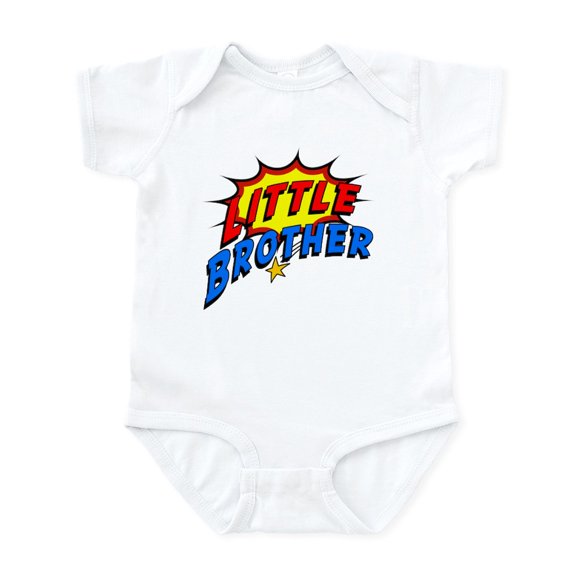 CafePress - Little Brother Superhero Infant Bodysuit - Baby Light Bodysuit, Size Newborn - 24 Months