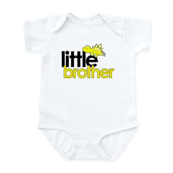 CafePress - Little Brother T Shirt Dinosaur Infant Bodysuit - Baby Light Bodysuit, Size Newborn - 24 Months