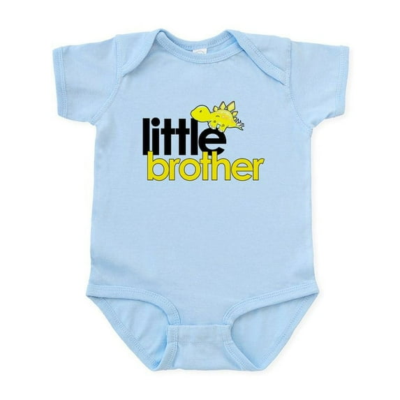 CafePress - Little Brother T Shirt Dinosaur Infant Bodysuit - Baby Light Bodysuit, Size Newborn - 24 Months