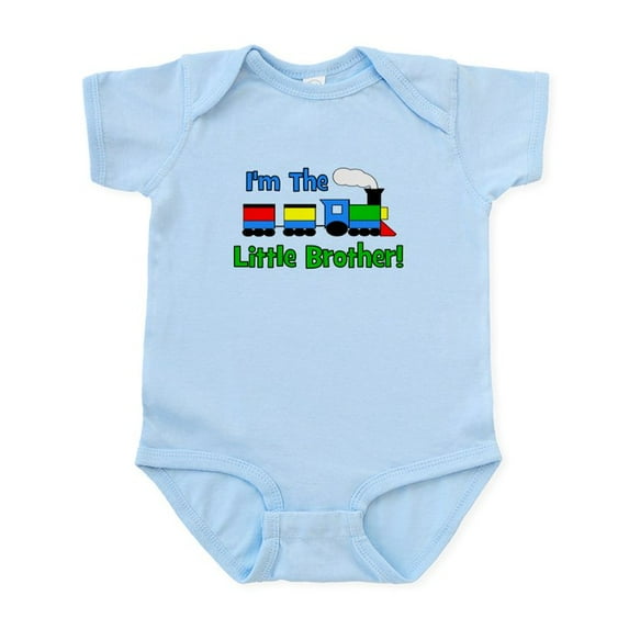CafePress - Little Brother TRAIN Infant Bodysuit - Baby Light Bodysuit, Size Newborn - 24 Months