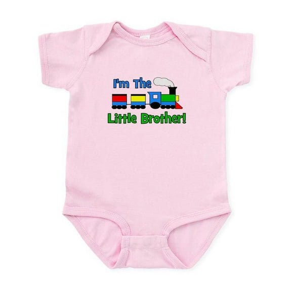 CafePress - Little Brother TRAIN Infant Bodysuit - Baby Light Bodysuit, Size Newborn - 24 Months