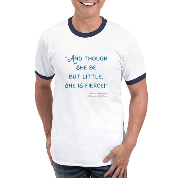 CafePress - Little But Fierce! Ringer T - 100% Cotton Ringed T-Shirt