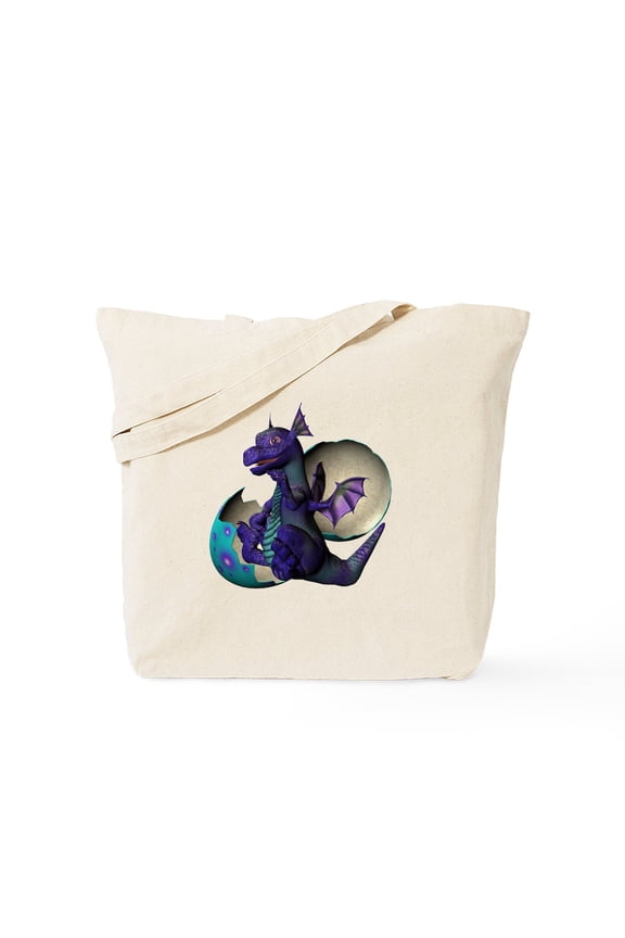 - Little Dragon Tote Bag - Unisex Canvas Tote Bag, Beige, 1-Piece