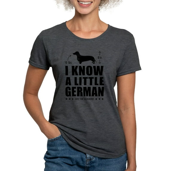 CafePress - Little German! Dachshund T Shirt - Womens Tri-blend T-Shirt