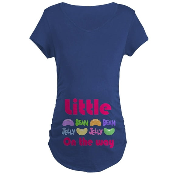 CafePress - Little Jelly Bean On The Way Maternity T Shirt - Maternity Dark T-Shirt
