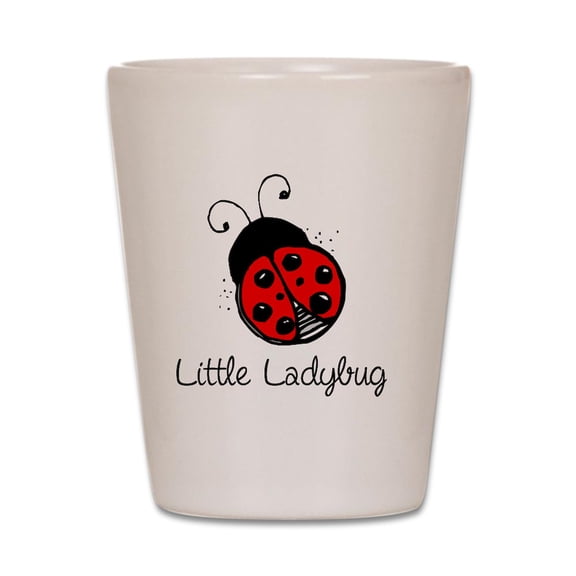 CafePress - Little Ladybug - White Shot Glass, Unique and Funny Shot Glass