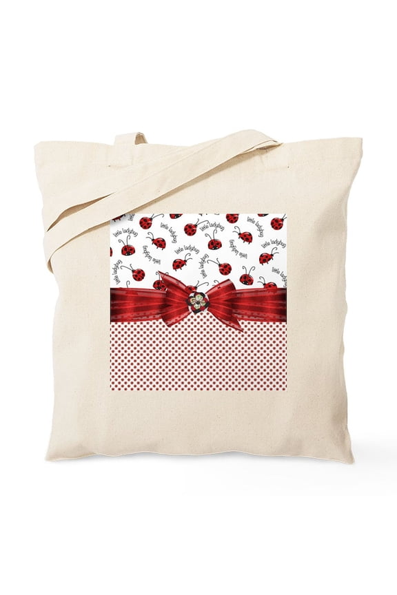 - Little Ladybugs Tote Bag - Unisex Canvas Tote Bag, Beige, 1-Piece