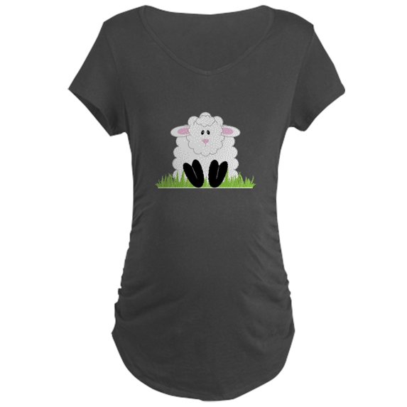 CafePress - Little Lamb Maternity T Shirt - Maternity Dark T-Shirt