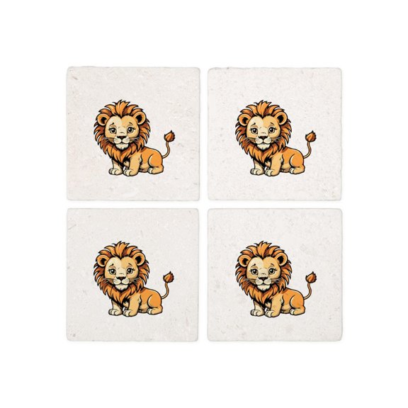 CafePress - Little Lion - Tile Coaster, Drink Coaster Set of 4
